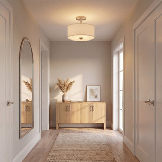 Msemi Two Light Semi-Flush Mount in Brushed Nickel