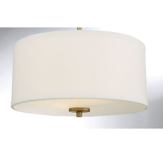Msemi Two Light Semi-Flush Mount in Natural Brass