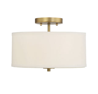 Meridian - M60008NB - Two Light Semi-Flush Mount - Msemi - Natural Brass