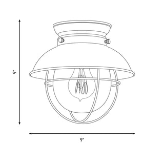 Mflus One Light Flush Mount in Oil Rubbed Bronze