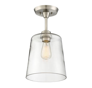 Msemi One Light Semi-Flush Mount in Brushed Nickel