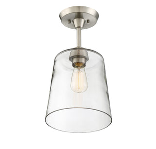 Msemi One Light Semi-Flush Mount in Brushed Nickel