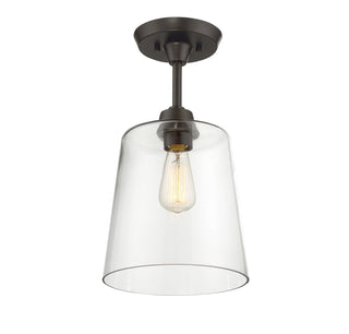 Msemi One Light Semi-Flush Mount in Oil Rubbed Bronze