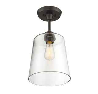Msemi One Light Semi-Flush Mount in Oil Rubbed Bronze