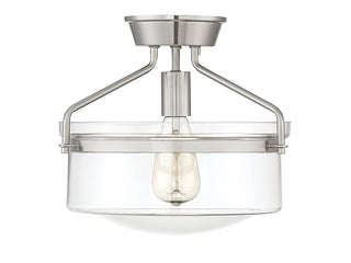 Msemi One Light Semi-Flush Mount in Brushed Nickel