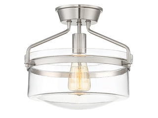 Msemi One Light Semi-Flush Mount in Brushed Nickel