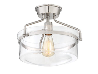 Msemi One Light Semi-Flush Mount in Brushed Nickel