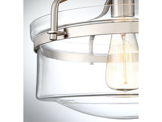 Msemi One Light Semi-Flush Mount in Brushed Nickel