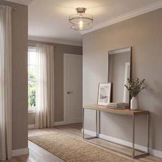 Msemi One Light Semi-Flush Mount in Brushed Nickel