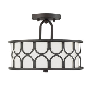 Msemi Two Light Semi-Flush Mount in Oil Rubbed Bronze