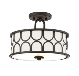 Msemi Two Light Semi-Flush Mount in Oil Rubbed Bronze