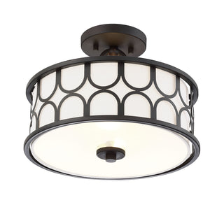 Msemi Two Light Semi-Flush Mount in Oil Rubbed Bronze