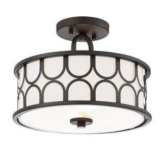 Msemi Two Light Semi-Flush Mount in Oil Rubbed Bronze