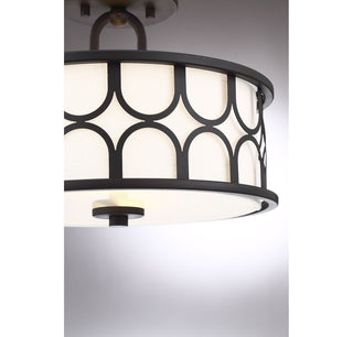 Msemi Two Light Semi-Flush Mount in Oil Rubbed Bronze