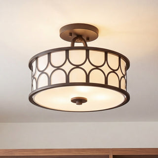 Msemi Two Light Semi-Flush Mount in Oil Rubbed Bronze