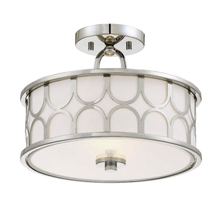 Msemi Two Light Semi-Flush Mount in Polished Nickel