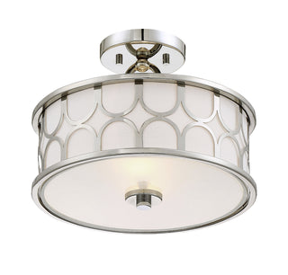 Msemi Two Light Semi-Flush Mount in Polished Nickel