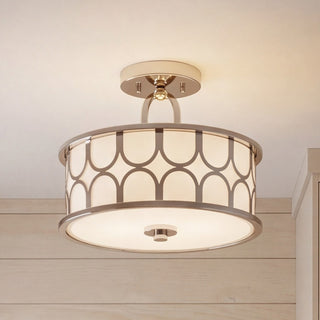 Msemi Two Light Semi-Flush Mount in Polished Nickel