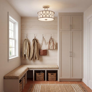 Msemi Two Light Semi-Flush Mount in Polished Nickel