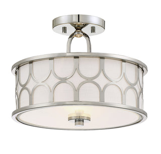 Meridian - M60015PN - Two Light Semi-Flush Mount - Msemi - Polished Nickel