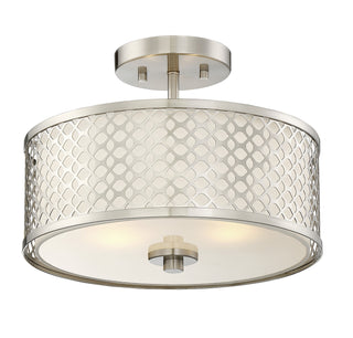 Msemi Two Light Semi-Flush Mount in Brushed Nickel