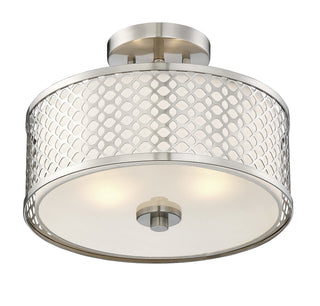 Msemi Two Light Semi-Flush Mount in Brushed Nickel