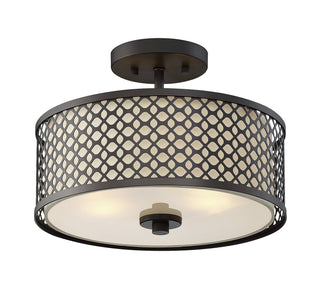 Msemi Two Light Semi-Flush Mount in Oil Rubbed Bronze