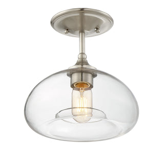 Msemi One Light Semi-Flush Mount in Brushed Nickel
