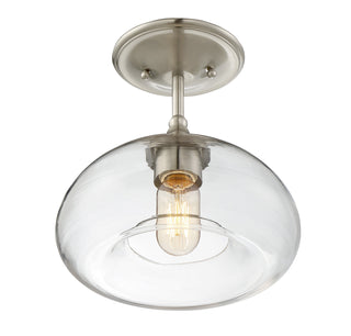 Msemi One Light Semi-Flush Mount in Brushed Nickel