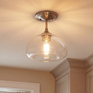 Msemi One Light Semi-Flush Mount in Brushed Nickel