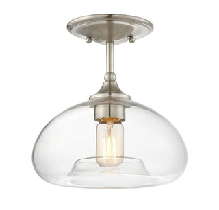 Meridian - M60017BN - One Light Semi-Flush Mount - Msemi - Brushed Nickel