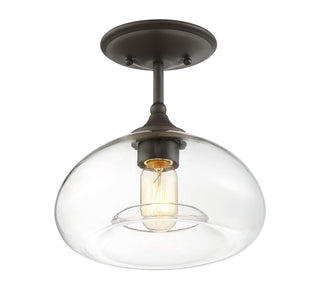 Msemi One Light Semi-Flush Mount in Oil Rubbed Bronze