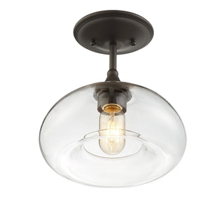 Msemi One Light Semi-Flush Mount in Oil Rubbed Bronze