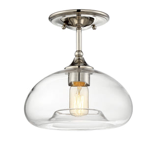 Meridian - M60017PN - One Light Semi-Flush Mount - Msemi - Polished Nickel