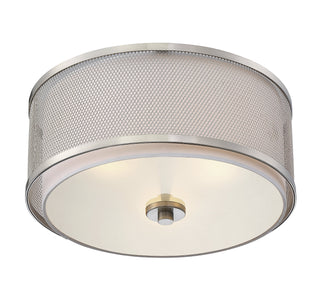 Mflus Three Light Flush Mount in Brushed Nickel