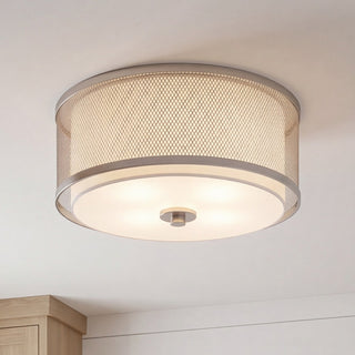Mflus Three Light Flush Mount in Brushed Nickel