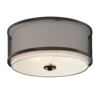 Mflus Three Light Flush Mount in Oil Rubbed Bronze