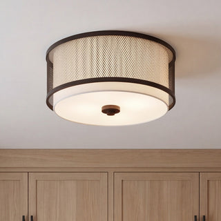 Mflus Three Light Flush Mount in Oil Rubbed Bronze