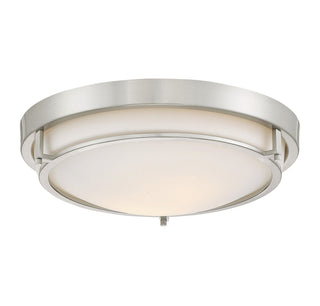 Mflus Two Light Flush Mount in Brushed Nickel