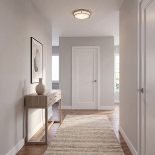 Mflus Two Light Flush Mount in Brushed Nickel