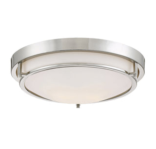 Mflus Two Light Flush Mount in Polished Nickel