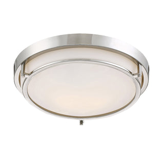Mflus Two Light Flush Mount in Polished Nickel