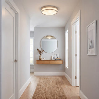 Mflus Two Light Flush Mount in Polished Nickel