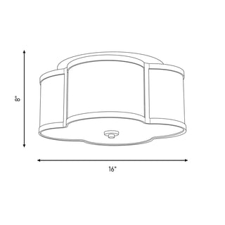 Msemi Three Light Flush Mount in Classic Bronze