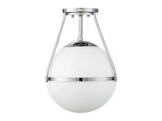 Msemi One Light Semi-Flush Mount in Chrome