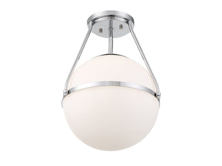 Msemi One Light Semi-Flush Mount in Chrome