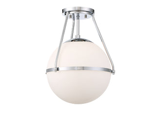 Msemi One Light Semi-Flush Mount in Chrome