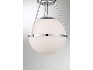 Msemi One Light Semi-Flush Mount in Chrome