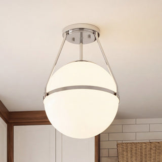 Msemi One Light Semi-Flush Mount in Chrome