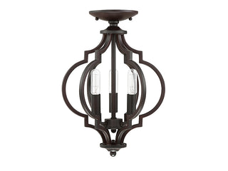 Msemi Three Light Convertible Semi-Flush/Pendant in Oil Rubbed Bronze
